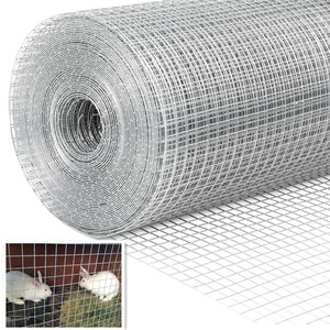 Tissu 1/<span class=keywords><strong>2</strong></span> pouces 60in X 100ft calibre 19 galvanisé après rouleau de maille de cage soudé carré filet de fil de poulet clôture de lapin - Product Image 1