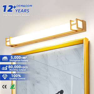 Lámpara de Pared Moderna para Baño, de Acero Inoxidable, con Control Táctil LED, Impermeable, con Espejo de Maquillaje - Product Image 1