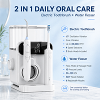 Hydropulseur buccal pour le nettoyage des dents et des gencives, soins dentaires, appareils orthodontiques, rechargeable USB, étanche IPX5, double kit, buse 360°, usage domestique