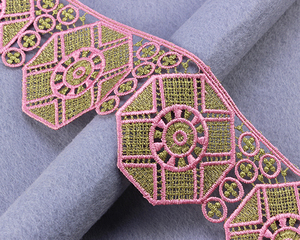 Cinta Chantilly oro bordado trenza encaje recorte borde bordado para manualidades coser <span class=keywords><strong>en</strong></span> apliques de boda negro blanco encaje Trim - Product Image 2