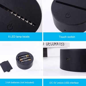 3d <span class=keywords><strong>Led</strong></span> Light Chủ Đèn Cơ Sở Cáp Usb Cảm Ứng 7 Màu Đầy Màu Sắc Acrylic Ánh Sáng Cơ Sở Bảng Trang Trí Chủ - Product Image 5