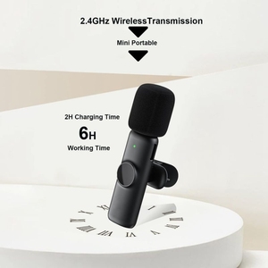 Precio de fábrica, micrófono de solapa Lavalier inalámbrico uno por uno para teléfono y computadora Android con receptor de tipo C/de tipo 2, 0 - Product Image 3