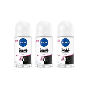 NIVEA Mujer 50ml Invisible Clear Roll-On Desodorante Antitranspirante 72 Horas Sudor Protección contra el Olor Blanco y Negro para Niños - Product Image 2