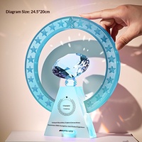 Trophées en cristal sur mesure, élégants et créatifs, pour récompenses de réunions annuelles, employés exceptionnels, trophées de champion lumineux