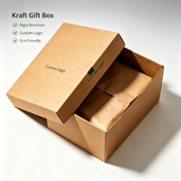 Boîte cadeau télescope en kraft personnalisée, acceptant les commandes d'échantillons, boîte recyclable pour emballage cadeau haut de gamme et cosmétiques