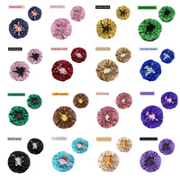 Personnalisé Double Couche Réversible Cheveux Soie Bonnets Maman Et Moi Ensemble Bonnets Satin Bébé Bonnet pour Femmes