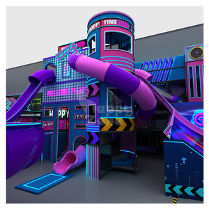 Équipement <span class=keywords><strong>de</strong></span> parc <span class=keywords><strong>de</strong></span> trampoline intérieur commercial avec parcours ninja, toboggans et <span class=keywords><strong>jeux</strong></span> d'obstacles, conception modulaire et personnalisée - Product Image 2