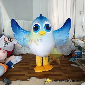 Funtoys özel tavuskuşu Lark mavi kuş Pet Songbird maskot kostüm Swallow fantezi Disfraz de cadılar bayramı Cosplay karnaval için yetişkin