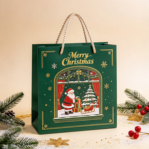 Sac de transport <span class=keywords><strong>en</strong></span> papier d'art sur mesure, gaufré, estampé à chaud, pelliculé mat, avec poignée <span class=keywords><strong>en</strong></span> ruban, pour boutique de détail - Product Image 5