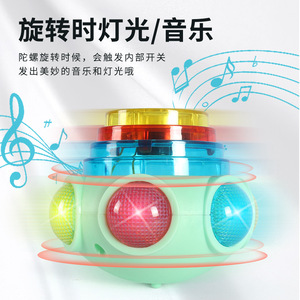 Toupie musicale lumineuse pour enfants, avec son clignotant, en plastique, de 2 à 4 ans, cadeau unisexe - Product Image 4