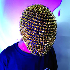 หน้ากากปิดหน้าแบบเต็มหน้าประดับหนามแหลม สำหรับงานฮาโลวีน งานแฟนซี หน้ากากสไตล์สตีมพังก์ โอต์กูตูร์ และหน้ากากสกี - Product Image 3