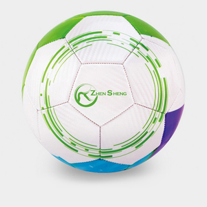 Balón de fútbol ecológico personalizado de fábrica Zhensheng con logotipo de buena retención de aire, balón de fútbol de entrenamiento de vejiga butílica - Product Image 4