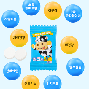 Tabletas de Calcio de Leche, Suplemento para la Salud Ósea, Tabletas Coreanas para el Cuidado de la Salud, OEM, Calcio, Vitamina D3, K2, Densidad Ósea para Mujeres y Personas Mayores - Product Image 2