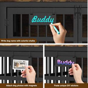 EasyCom 42 "/41"/33 "Madera Ecológico Heavy Duty <span class=keywords><strong>Dog</strong></span> Kennel con puertas dobles para perros grandes Interior/Exterior Todas las estaciones - Product Image 5