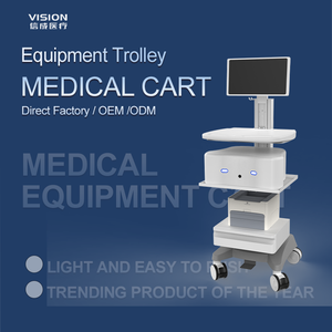 Moderne In Hoogte Verstelbare Roestvrijstalen Laptop Monitor <span class=keywords><strong>Trolley</strong></span> Duurzaam Mobiel Werkstation Voor Ziekenhuis Kliniek Gym Woonkamer - Product Image 4
