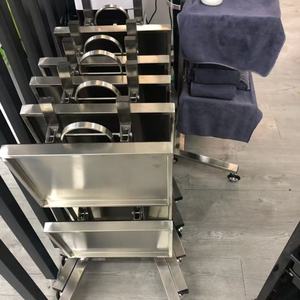 Modern Golden Hair Salon Stainless Steel <b>Beauty</b> Stool Cart <b>Trolley</b> for Sale - Product Image 6