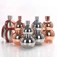 Gourde à whisky en acier inoxydable 304, forme de calebasse, demi-pinte, une pinte, trois pintes, design rétro, luxe léger, vintage, modèle SC-0168