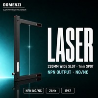 Capteur photoélectrique laser DOMENZI GL220L-N-V3, ouverture maximale de 220 mm, NPN NO NC, détection rapide du point laser de 1 mm