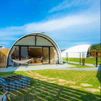 Nouvelle Tente de Luxe Quatre Saisons pour 2 Personnes, Type à Armature Droite, Toit en Verre, Tissu PVDF, Safari Glamping, Imperméable, Grand Espace, Balcon