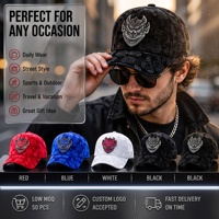 Gorra de Béisbol Premium con Relieve y Emblema Metálico 3D de Demonio, Estilo Urbano de Lujo, Deportiva, de 5 Paneles, con Cierre a Presión, para Adultos Unisex