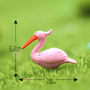 Mini figurines d'animaux, figurines de dessins animés, flamants roses, ornements, mini artisanat en plastique, bricolage créatif pour jardin féerique, articles de décoration pour la maison - Product Image 4