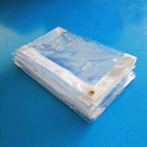 Hoch frequentes transparentes Anti-UV-<span class=keywords><strong>PVC</strong></span>-Vinyl-Planen blatt Wasserdichtes, gewebtes, klares Material für die Verwendung mit Pergola-Vorhängen - Product Image 1