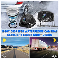 Système de moniteur de caméra de recul 10.1 pouces HD Vision nocturne AHD Écran tactile de vidéosurveillance de véhicule 1080P pour voitures/camping-cars/autobus/camions