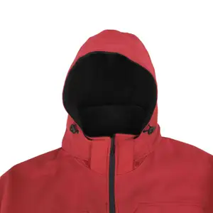 เสื้อแจ็คเก็ตผู้ชาย,เสื้อกันหนาวผ้าโพลีเอสเตอร์สีแดงกันน้ำสำหรับกิจกรรมกลางแจ้ง