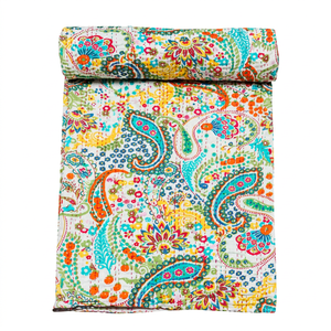 Couverture en coton patchwork motif pastèque, technologie rafraîchissante, pour l'été, matelassée, faite main, douce, style INS Japon & Corée, vert froid - Product Image 1