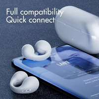 2025 TWS sans fil pour Bluetooth 5.3 écouteur LED batterie Conduction osseuse sport contrôle tactile bleu dent Clip-on pour Mobile Phon