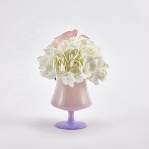 Arrangement floral artificiel réaliste moderne <span class=keywords><strong>de</strong></span> 240 mm pour la décoration <span class=keywords><strong>de</strong></span> la maison et du bureau, prêt à l'emploi, <span class=keywords><strong>rose</strong></span>, hydrangea, calla, avec vase en verre - Product Image 5