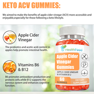 Gomitas de Vinagre de Sidra de Manzana Pura a Precio Reducido, Ayuda con la Desintoxicación, Suplemento de Vitaminas, Apoyo para el Control del Peso, Gomitas Dulces - Product Image 3