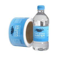 Étiquettes personnalisées pour bouteilles d'eau avec logo imprimé, film d'emballage plastique laminé PET/PVC imperméable pour bières et boissons énergisantes