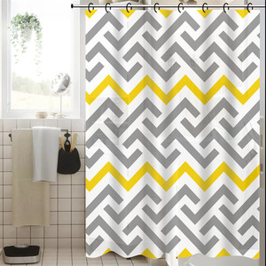 Cortinas de Baño de Diseño Mixto en Existencia de Fábrica, Cortinas de Ducha con Patrones Abstractos, Impermeables y Lavables - Product Image 6