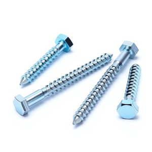 Vis autotaraudeuses à tête hexagonale métriques galvanisées pour la construction en bois, grade B, niveau 4.8, acier au carbone ordinaire - Product Image 1