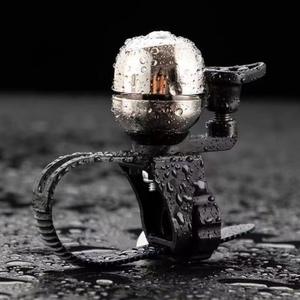 Sonnette universelle pour VTT, noire, base en cuivre électroplaqué argenté, son fort, accessoire pour trottinette enfant et vélo de route, fabriqué en Chine - Product Image 1