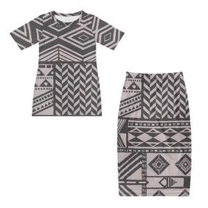 Design polinesiano personalizzato Samoa Tapa Puletasi PTaha Puletaha Samoan Dress & Maxi Set gonna donna Sweet 2 pz <span class=keywords><strong>top</strong></span> - Product Image 4