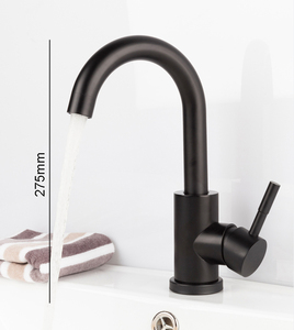 Gute Qualität Fabrik Full Set SUS304 Edelstahl Wasserhahn Mattschwarz Badezimmer Waschbecken Waschbecken Wasserhahn Einloch montage Keramik - Product Image 6