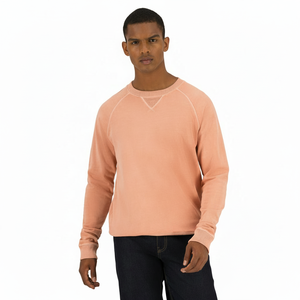 Las sudaderas ajustadas de algodón 100% para hombre más vendidas, forro polar térmico cómodo informal para invierno, estampado liso teñido liso - Product Image 1