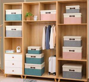 Caja de Almacenamiento de Tela de Gran Capacidad, Contenedores de Almacenamiento para Armario del Hogar, Utilizados en la Cocina y el Dormitorio - Product Image 3