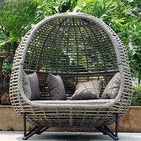 Tumbona de mimbre con marco de aluminio moderno de alta calidad, sofá cama, tumbona de mimbre para piscina, para Hotel, jardín, ocio al aire libre, barata