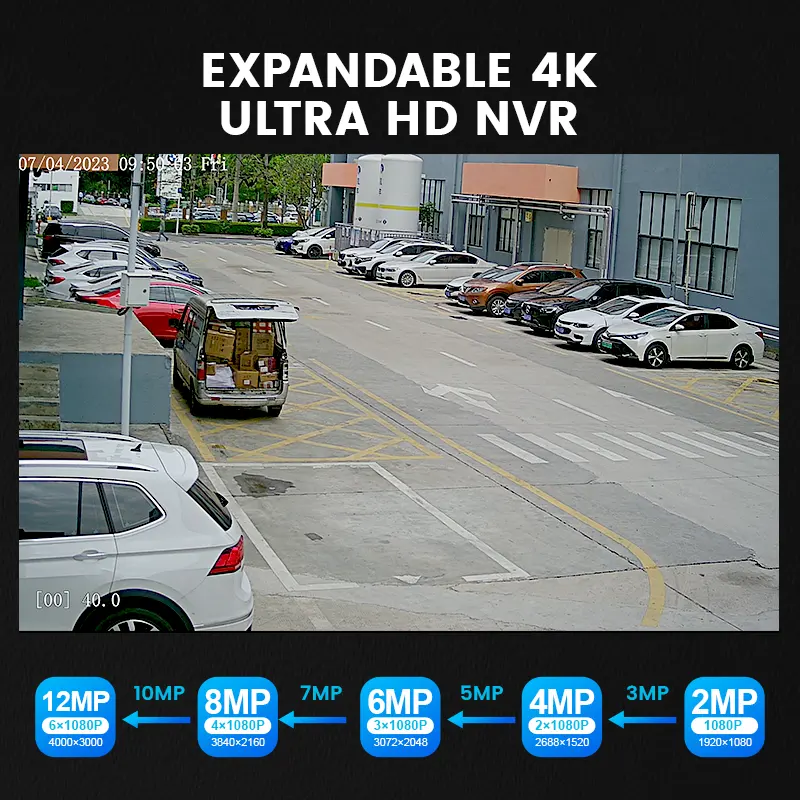 4K 8MP 16 channel surveillance Network Video Recorder smart p2p H.265 NVR support 2 SATA HDD 16ch poe nvr