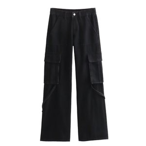 Nouvel Arrivage en Gros : Jean Femme Taille Mi-Haute Coupe Slim avec Poches, Style Tenue de Travail Tendance - Product Image 3