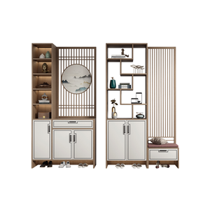 Kustom paling populer rak penyimpanan sepatu pintu geser furnitur kamar kabinet sepatu penyimpanan kayu solid untuk kabinet pintu masuk - Product Image 3