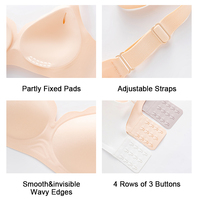 Prix d'usine Marque privée Soutien-gorge bralette à bonnets moulés en gel souple, confortable, sans armatures, sans coutures, grandes tailles pour femmes, vente en gros