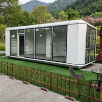 Maison-capsule en aluminium avec structure en alliage 6063 et verre trempé pour hébergement de glamping en zone touristique, étanche