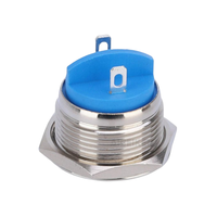 Interrupteur anti-vandalisme en acier inoxydable à tête plate, bouton-poussoir métallique momentané ou à verrouillage, étanche, 19 mm, corps court, borne à souder