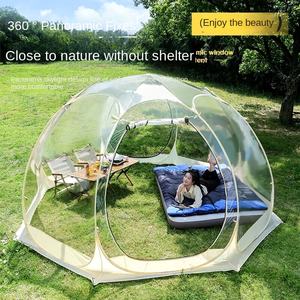 เต็นท์ปิคนิคทรงกลมโปร่งใสแบบพกพากันน้ำกันลมที่กำบังทันทีสำหรับชายหาดสวนและตั้งแคมป์ - Product Image 3