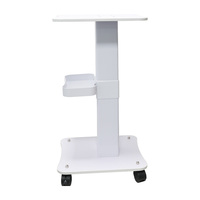 Chariot de Salon Robuste à 4 Roues en Acier Inoxydable Écologique et Durable, Idéal pour Salons de Beauté Modernes et Bureaux à Domicile - Vente Flash