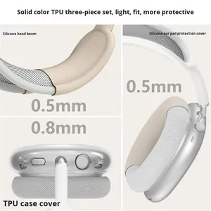 Housse de casque supra-auriculaire universelle en TPU durable de 1/2 génération compatible avec l'étui de protection <span class=keywords><strong>Apple</strong></span> pour <span class=keywords><strong>AirPods</strong></span> <span class=keywords><strong>Max</strong></span> - Product Image 3